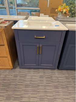 31” Bathroom vanity in blue