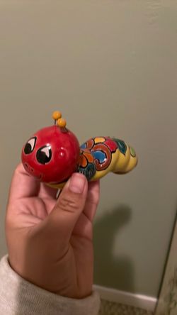 Ceramic caterpillar Mexican pottery