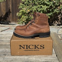 Nicks Handmade Boots Whiskey Predator 13D 
