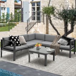 Aluminum Outdoor Sectional Patio Furniture Set