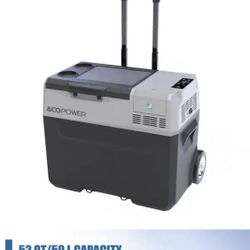 Aco Power Lioncooler Pro 52 qt. 50l Car Freezer Portable Refrigerator, Cooler with APP Control and 6 in. Off-Road Wheels