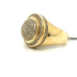 14kt Gold Mens Diamond Ring 3 Tier Dome 9.70grams Size 10 157213 1