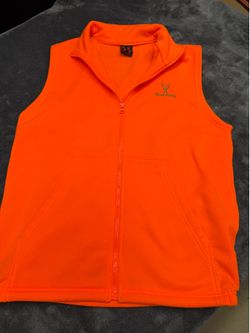 Huntworth Men’s Medium orange fleece hunting vest!