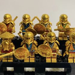 Gold Ninjago Minifigures Sword Army | New Custom Compatible LEGO Toy