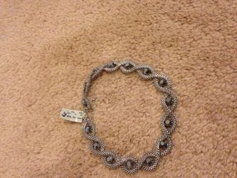 Silver choker necklace from Cache.