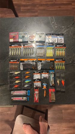 Fishing Lures Crank Baits Line Braid Hooks Jigs Soft Plastics New