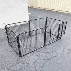 (NEW) $70 Heavy Duty 24” Tall x 32” Wide x 6-Panel Pet Playpen Dog Crate Kennel Exercise Cage Fence Play Pen