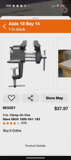 BESSEY 3 in. Clamp-On Vise