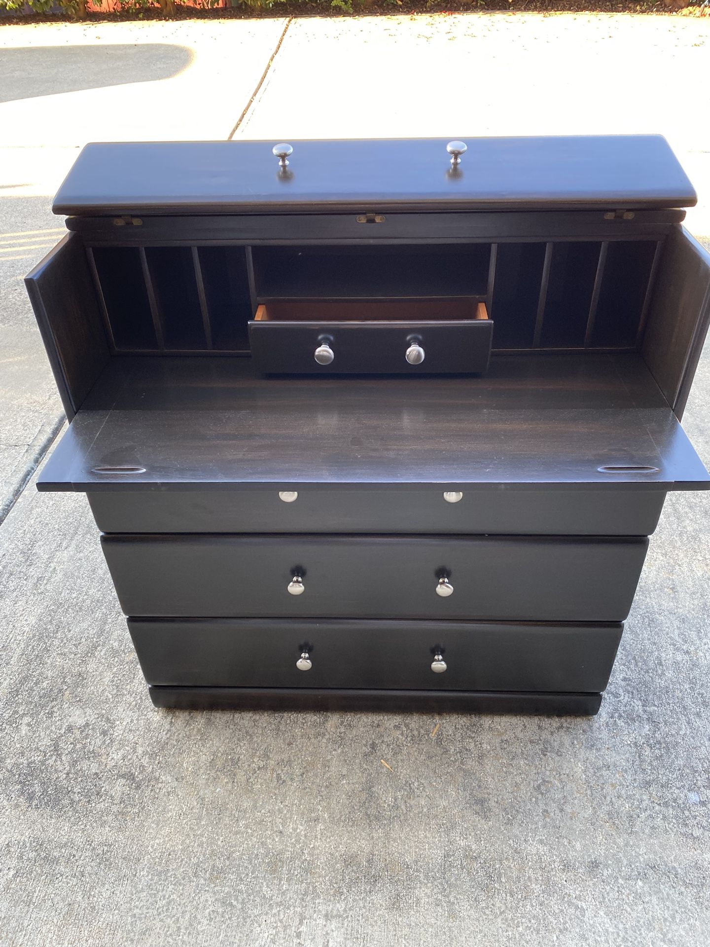 Antique Convertible Desk/Chest Of Drawers