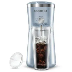 Gourmia Iced Coffee Maker with 25 FI Oz. Reusable Tumbler Blue