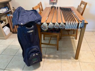 CALLAWAY X18 MEN’S IRONS SET+CALLAWAY DRIVER/WOODS/ODYSSEY PUTTER(13 CLUBS)/SUN MOUNTAIN CART CARRY BAG