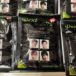 10 packages black hair shampoo