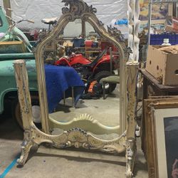 Large Antique European Cheval Mirror