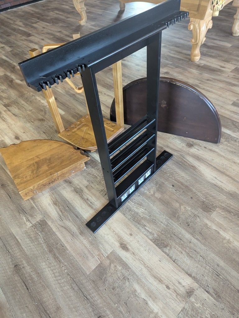 Wall Mount & Floor Billiards Rack With Table Corner