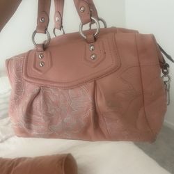 Pink Leather Coach Bag