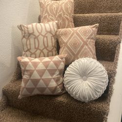 Fluffy -Dusty Rose Couch Pillows