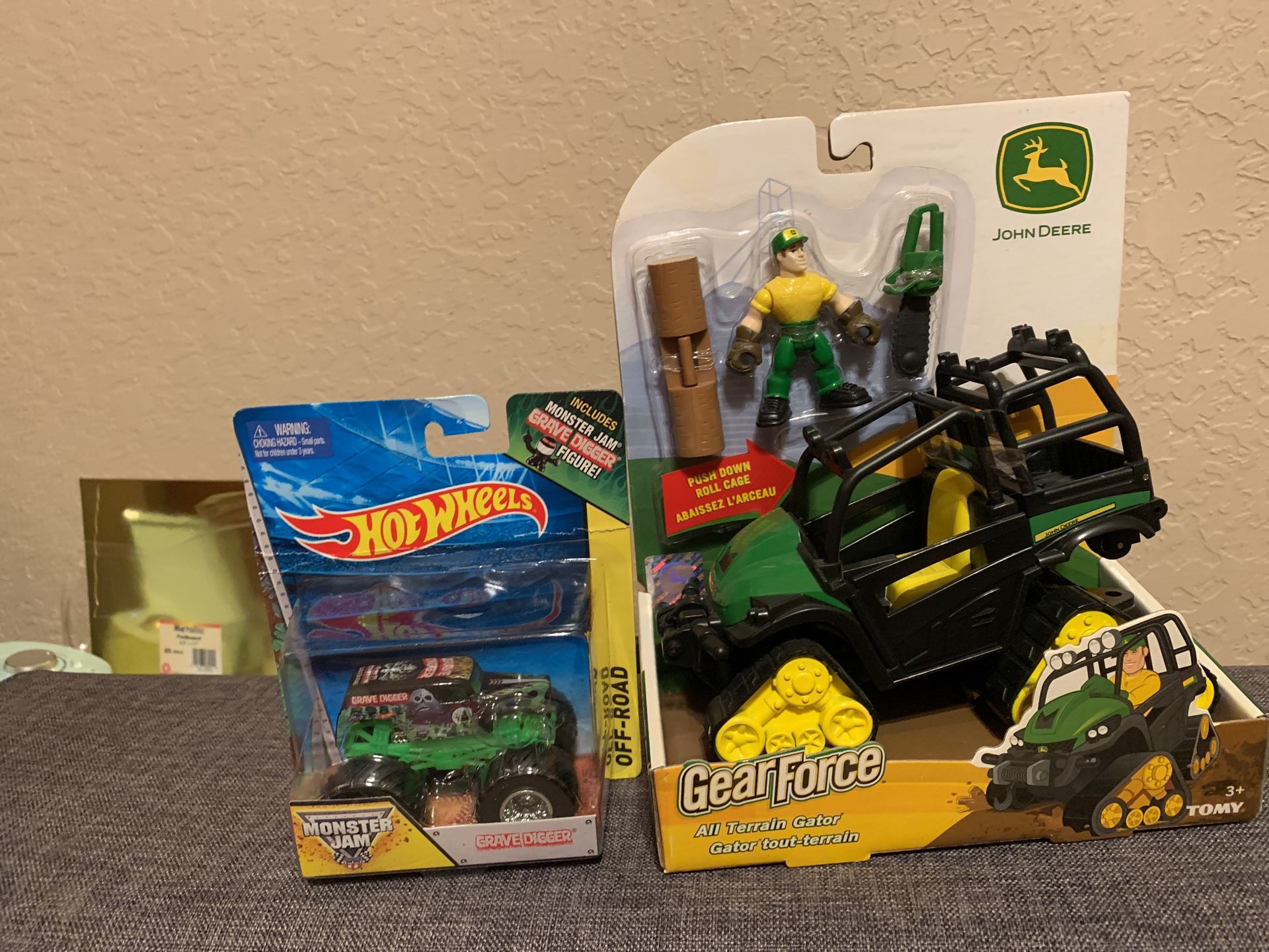 Boys toys; John Deer, Star Wars, Hot wheels