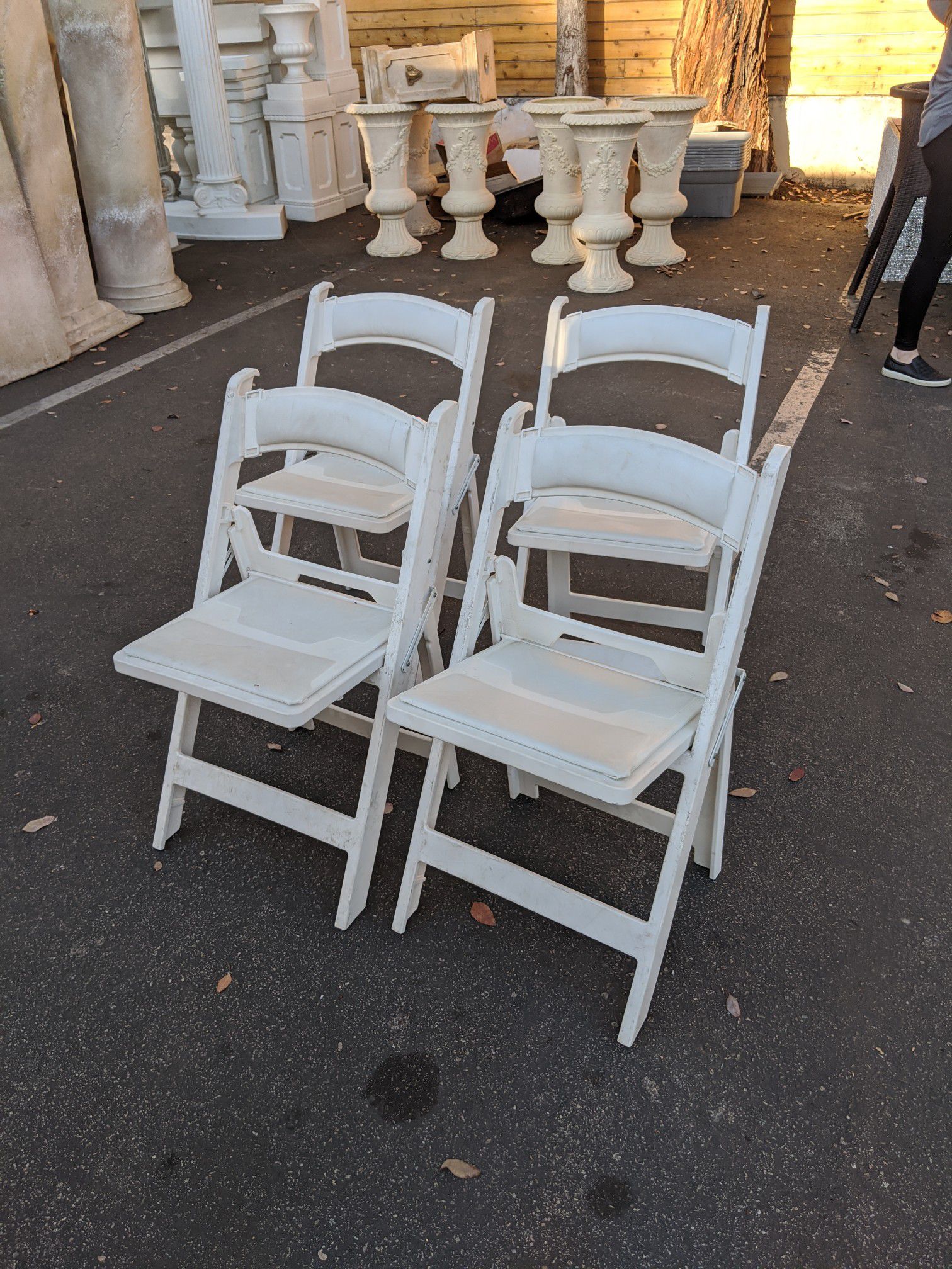 White Garden Folding Chair (price includes 8)