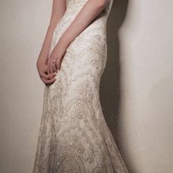 Gold/ivory Wedding Dress $400
