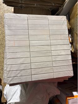 Rectangle polished marble mosaic tile