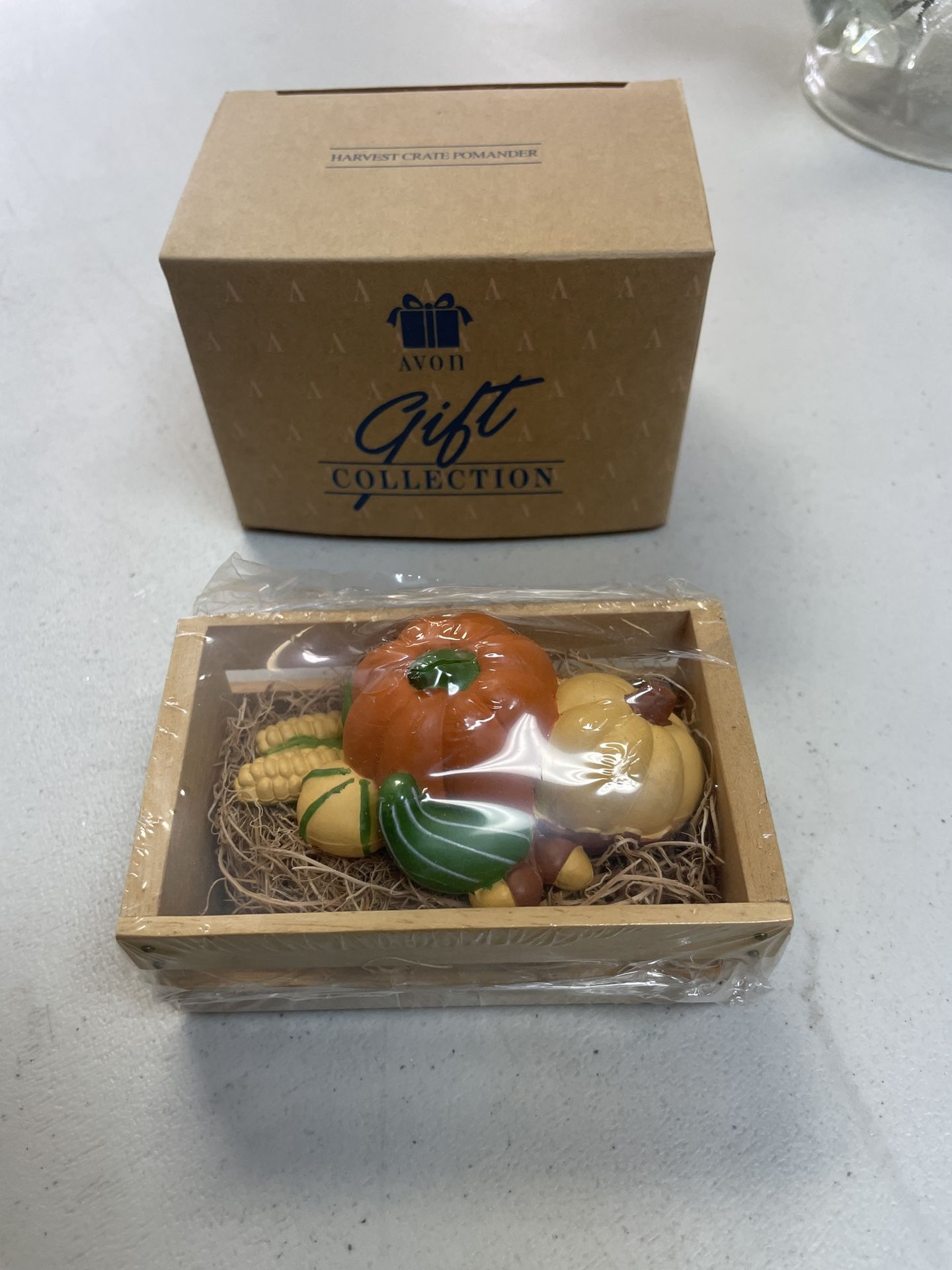 Thanksgiving - Gift, Decoration - Avon Harvest Crate Pomander New In The Box $10 Each - 14 Available