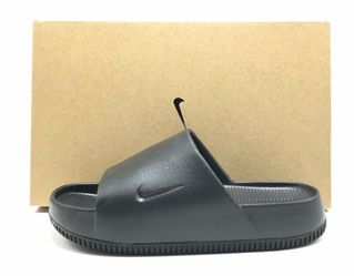 Women's Nike Calm Slide Sandals - Black Black - Size 9