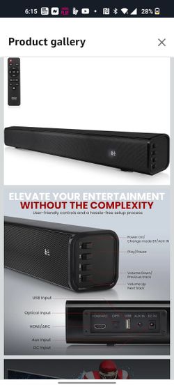 Home Theater Soundbar Speaker