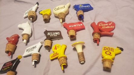 Vintage lot of whiskey spouts