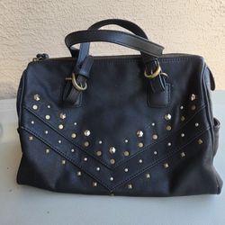 Women's purse/ black and silver handbag 
