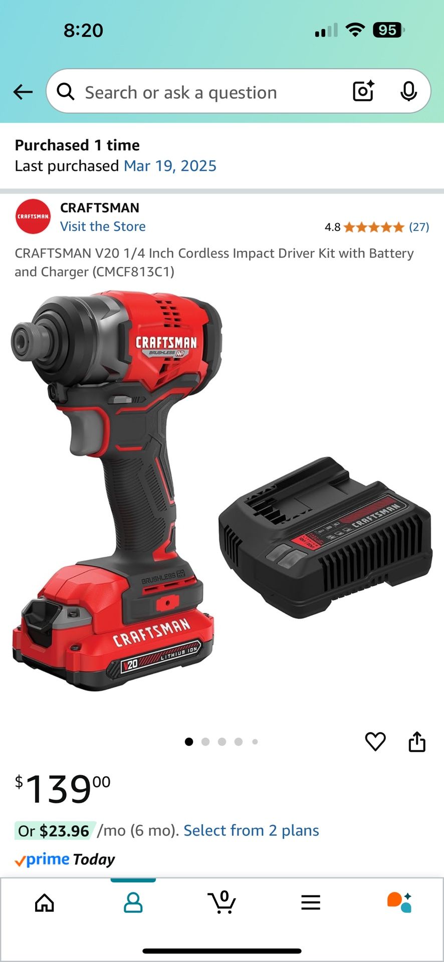 Cordless Impact Craftsman V20 Impact Driver Review CRAFTSMAN V20
