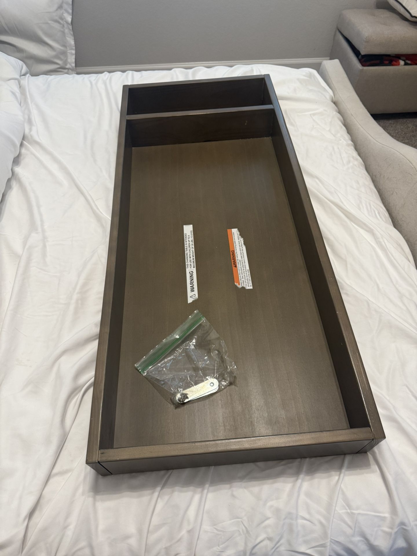 Brown Baby Changing Table