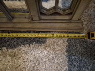 solid wood hanging mirror