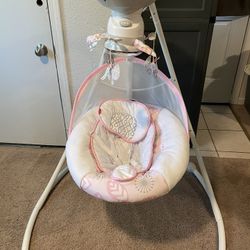 Pink Baby Swing