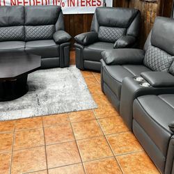 Three Piece Reclining Sofa Set New In Box 