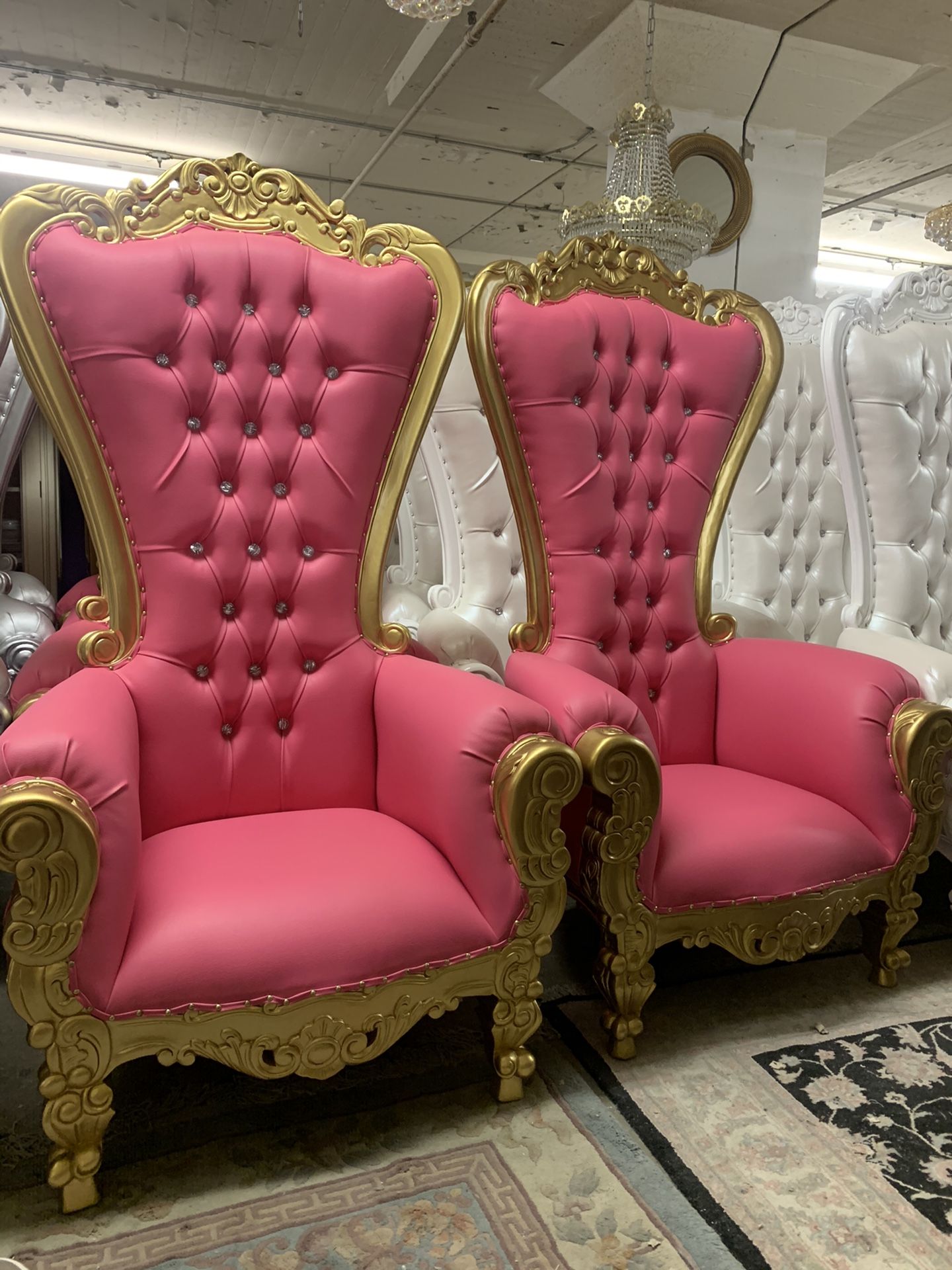 Beautiful throne chair.$1800 each. Best offer