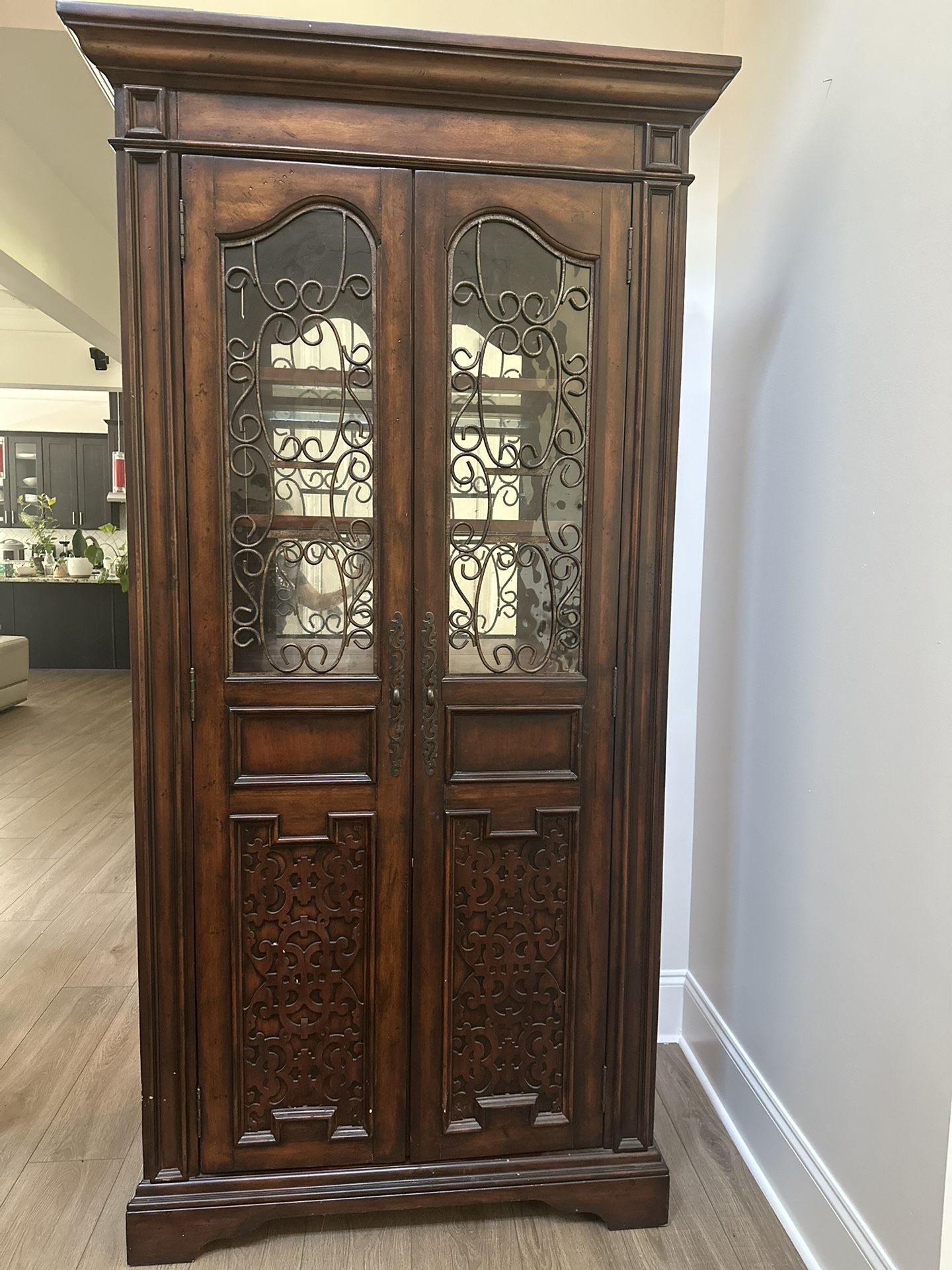 Antique Vintage Sturdy Wine Cabinet
