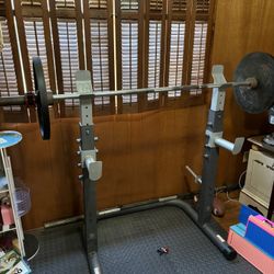 Weight Bench + Weights 
