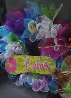 Deco Mesh Summertime Wreath