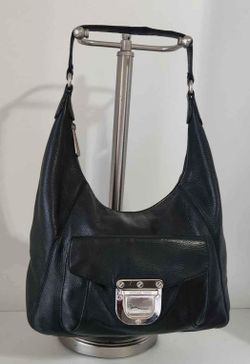 Michael Kors Black Pebbled Leather  ShoulderBag