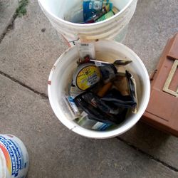 2 Buckets Full Of Fishing Stuff 