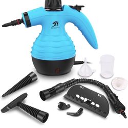 Handheld Steam Cleaner, Multipurpose Portable Upholstery Steamer with Safety Lock and 9 Accessory Kit for Carpet, Couch, Clothes, Mattress, Car Seats,