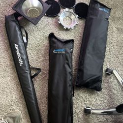 Westcott Studio Lighting Kit – 7’ Parabolic Umbrella, 2 Softboxes, Reflector + Grids