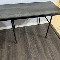 Coffee Table Grey Top, Black Iron Frame