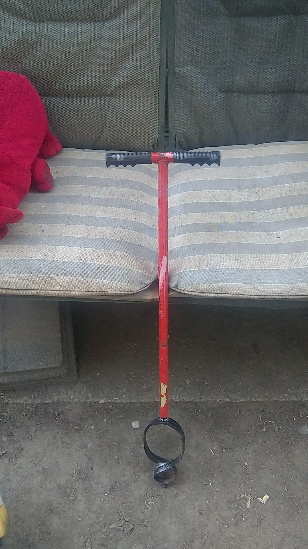Auger for planting flowers,30" long,unused.