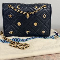 Tory Burch Black Luck Charms Bag