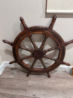 Antique Wooden Ship's Wheel