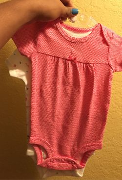 Pair of brand new Unused 0-3 mo baby girls onesies