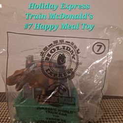 Jurassic World T-Rex Dinosaur Holiday Express Train McDonald's #7 Happy Meal Toy-$4.00
