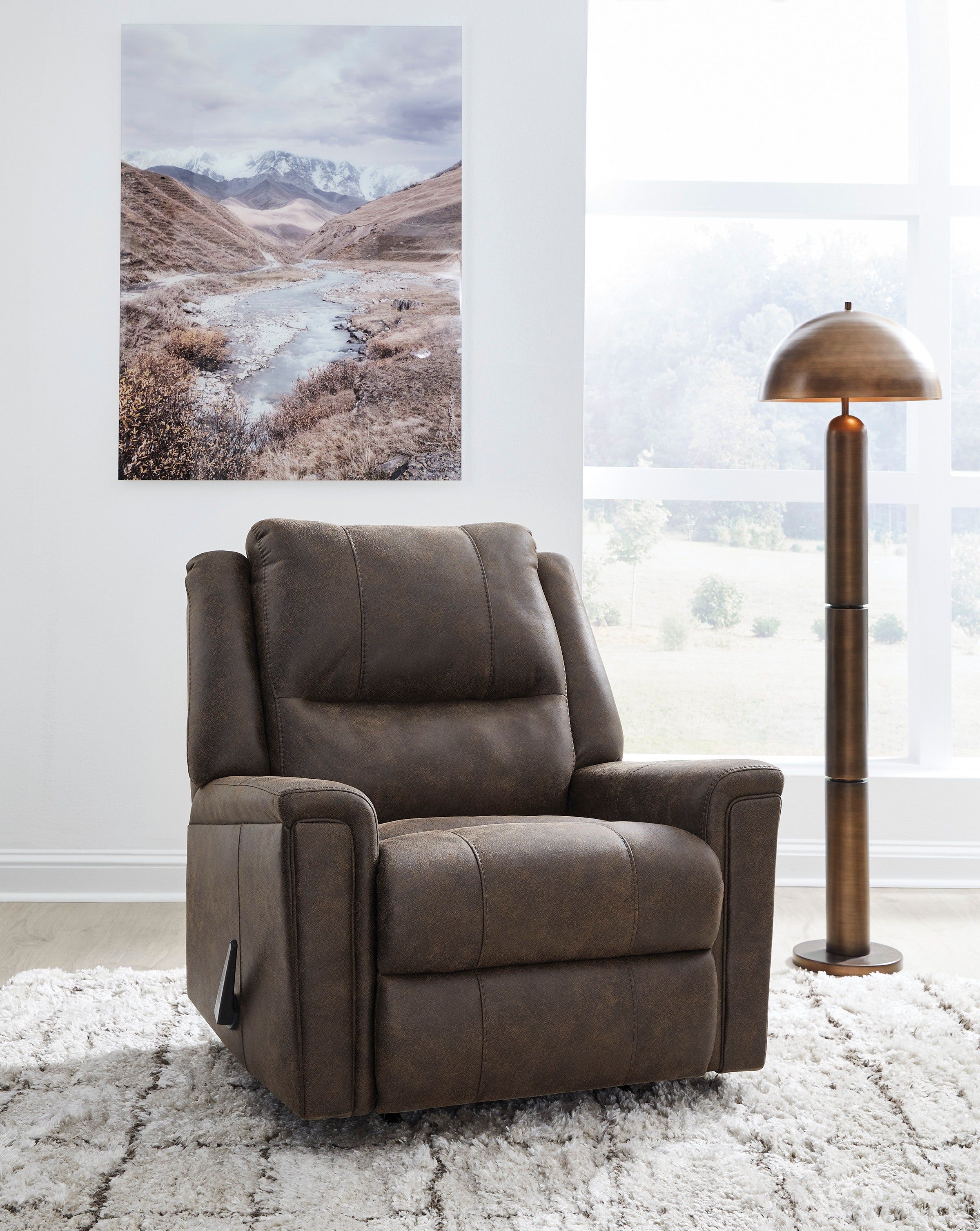 Lixtowel Walnut Rocker Recliner