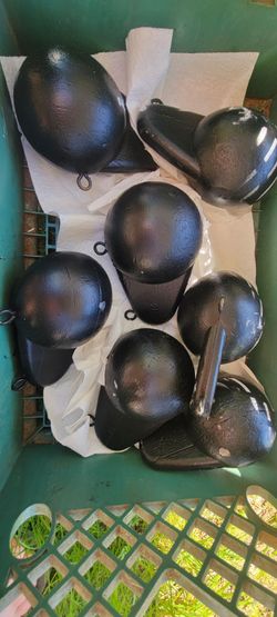 Coated 15 lb downrigger ball 45$ each obo